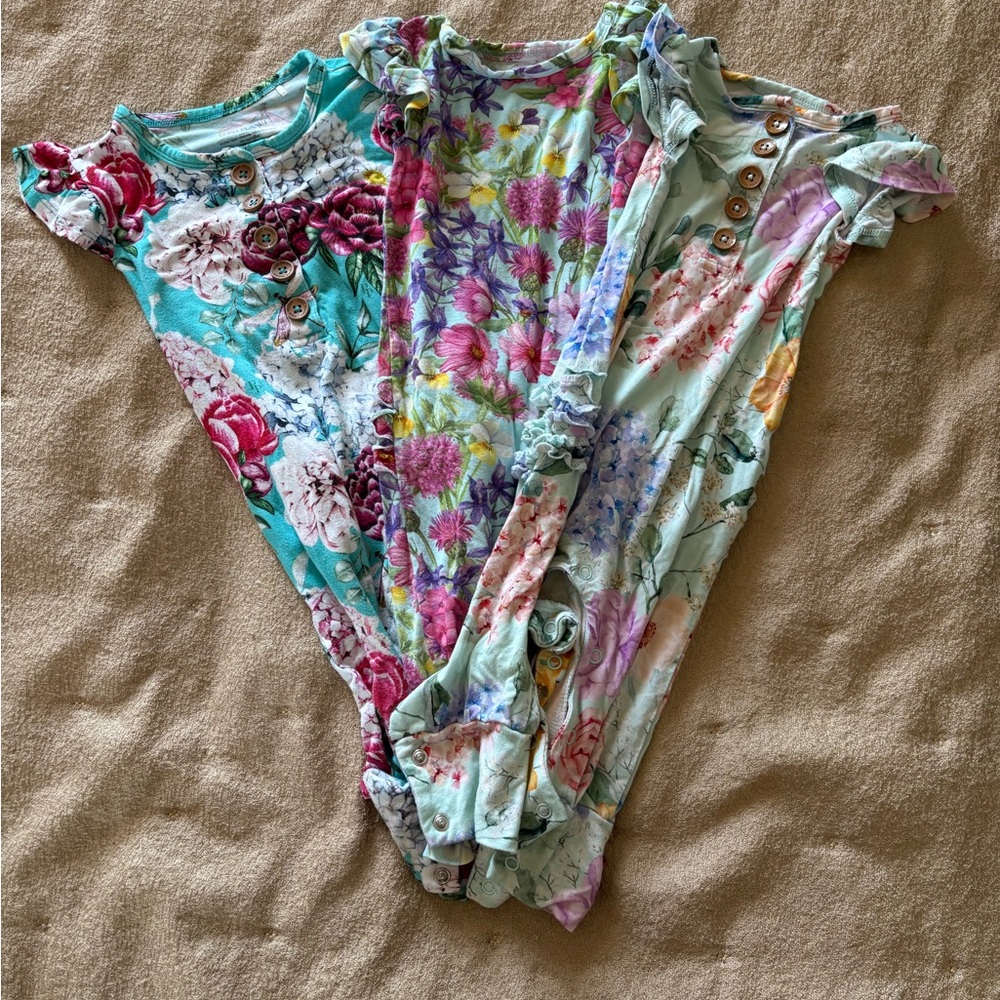 Little Girls Posh Peanut Romper Bundle (3)